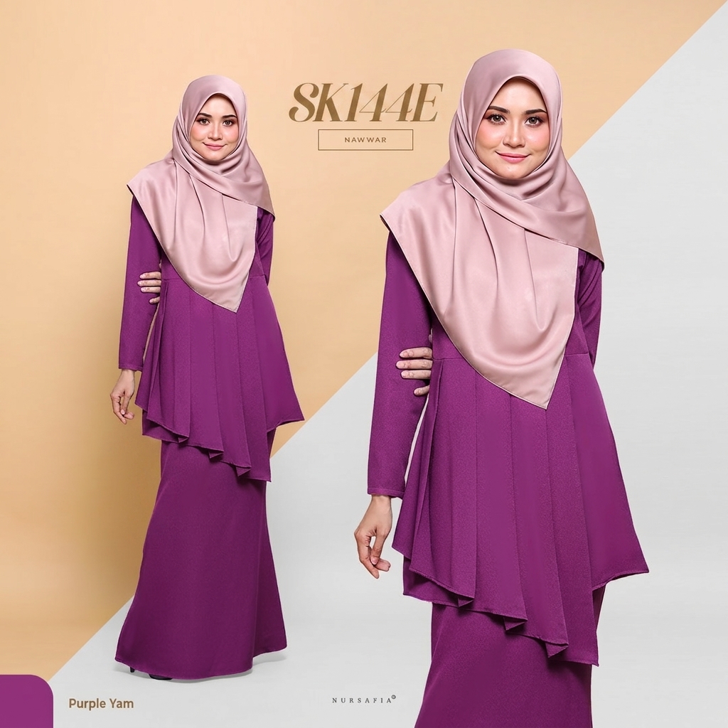 kurung nawwar purple yam